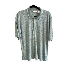 Burma Bibas Men's Vintage Geometric Print Polo Golf Shirt Size Medium